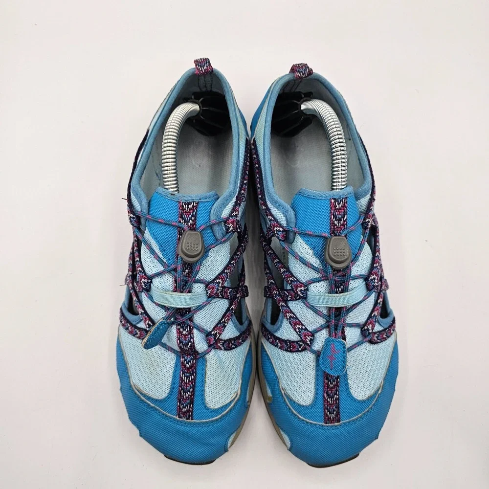 Chaco Outcross Hiking Water Shoes Youth Size‎ 5 Blue Mesh Bungee Laces
